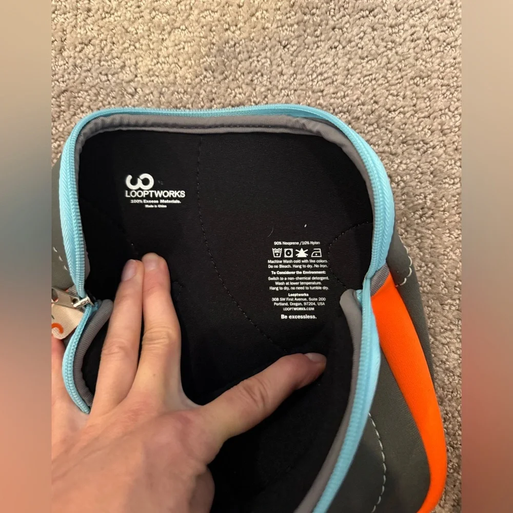Stylish Gray and Orange Tablet Sleeve